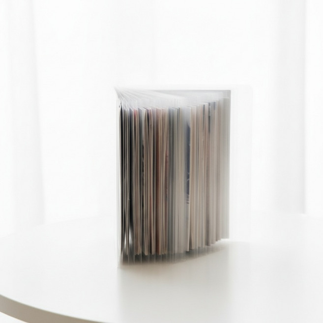 BenF 포토 앨범 A6 인생네컷 폴라로이드 스티커 수납 보관함, 반투명, 40매