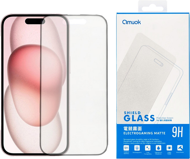 amuok 艾默克 霧面滿版 玻璃貼, 1個