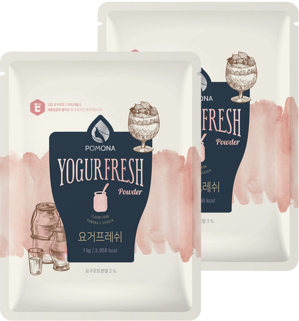 POMONA 清新優格粉, 1kg, 1包, 2包
