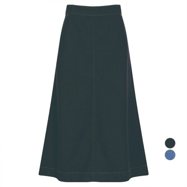 OLIVE DES OLIVE 女款A字牛仔中長裙