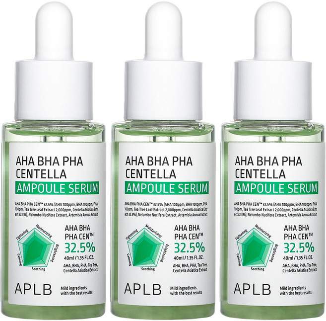 APLB 아하 바하 파하 센텔라 앰플 세럼, 40ml, 3개