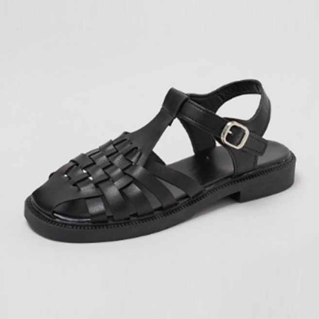 CHAAKAN SHOES 女款Romain綁帶漁夫涼鞋 SDLTR2h1018, 230, 黑色