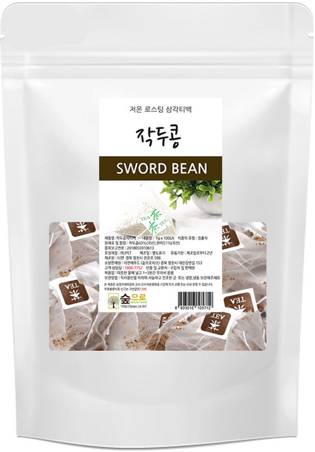 숲으로허브 작두콩 삼각티백, 1g, 100개입, 1개