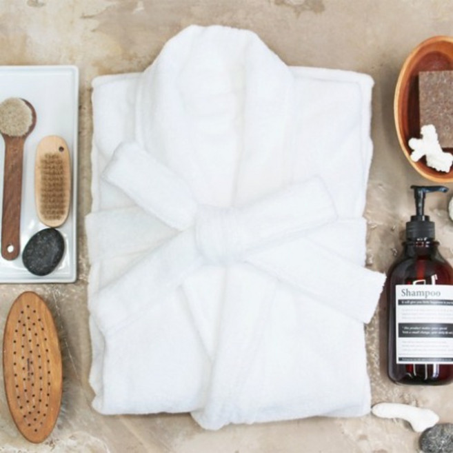 소프트터치 30수 프리미엄 호텔 목욕가운 FREE, 화이트, 1개