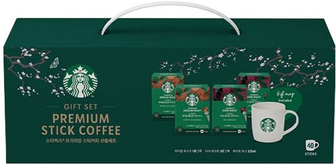 스타벅스 엔트리팩 프리미엄 스틱커피 선물 세트, 1세트, 40개입