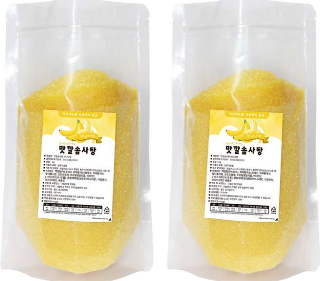 맛깔슈가 솜사탕 설탕 바나나향, 1kg, 2개