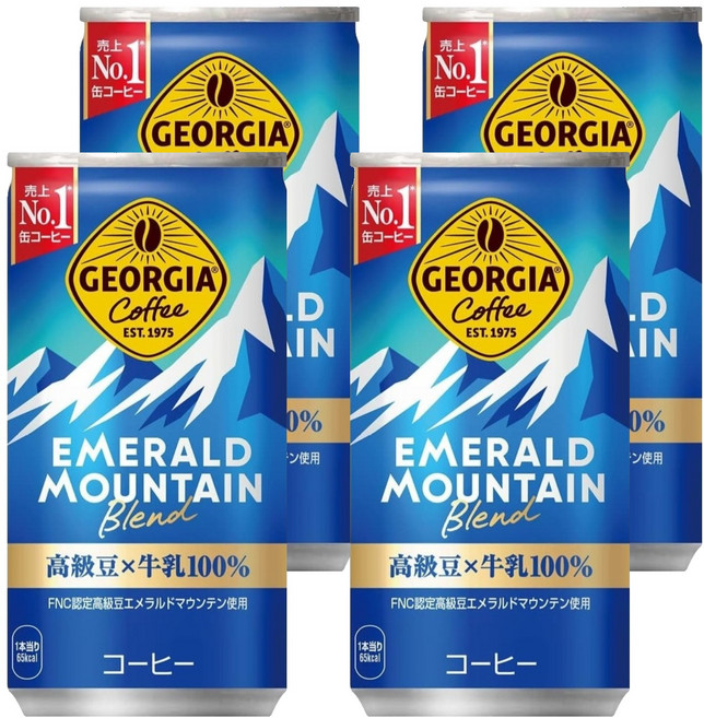 GEORGIA 喬亞 日本原裝翡翠山咖啡, 185ml, 4個