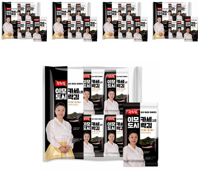 광천김 이모카세 1호 도시락김 12p, 48g, 5개
