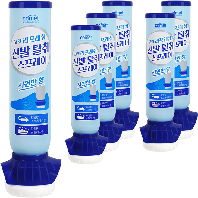 코멧 리프레쉬 신발 탈취 스프레이, 100ml, 6개