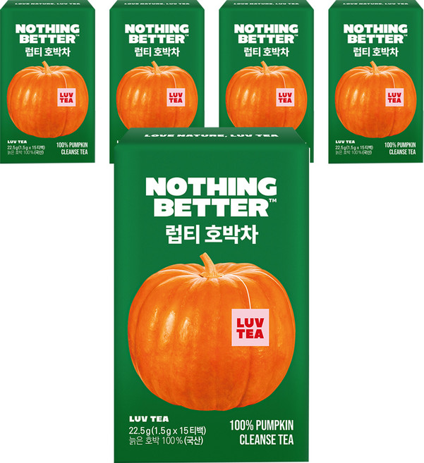 럽티 호박차, 1.5g, 15개입, 5개