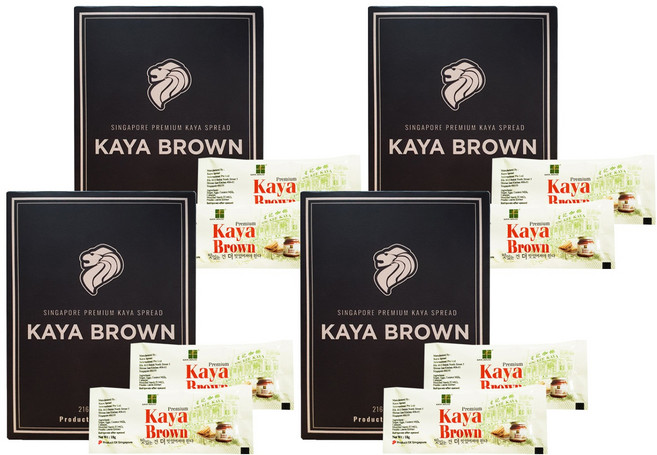 KAYA HOUSE 咖椰 Kaya Jam Brown咖椰醬隨身包, 216g, 4盒