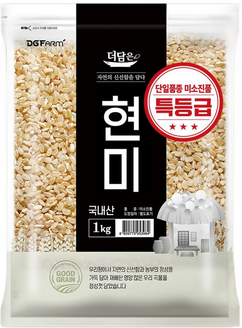 더담은 미소진품 현미 특등급, 1kg, 1개