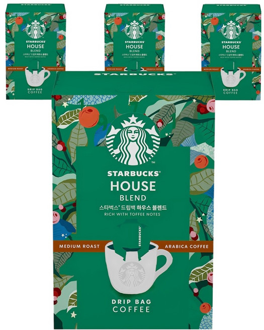 스타벅스 드립백 하우스 블렌드, 9g, 5개입, 4개