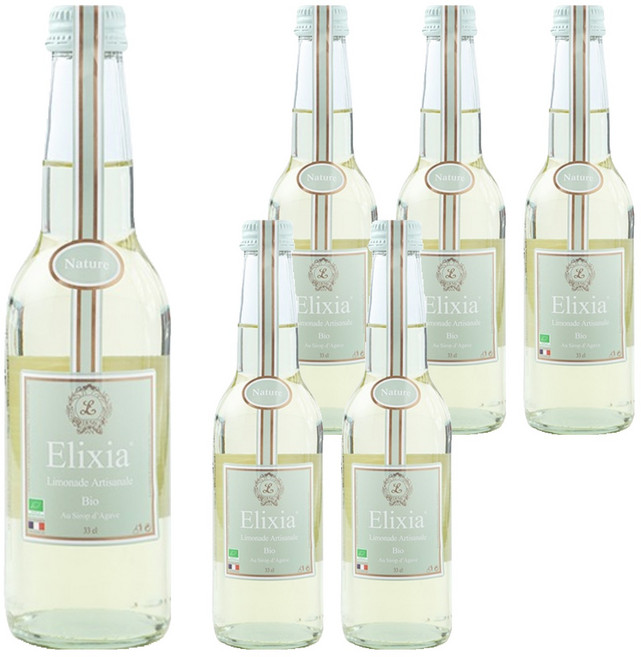 엘릭시아 유기농 레몬 탄산음료, 330ml, 6개