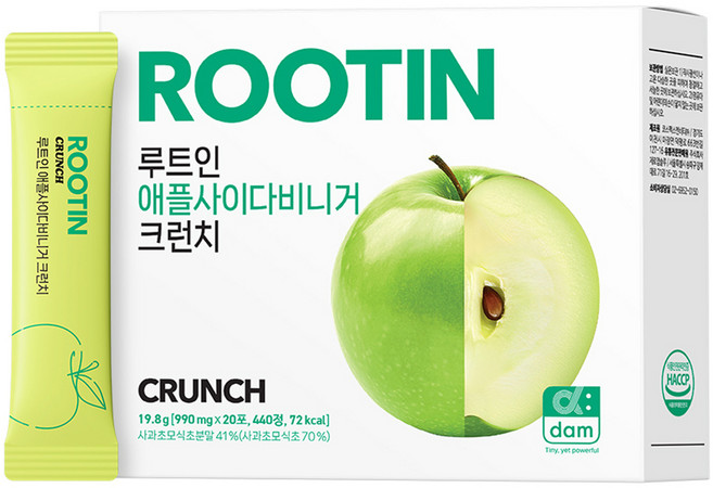 루트인 애플사이다비니거 크런치 20p, 19.8g, 1개