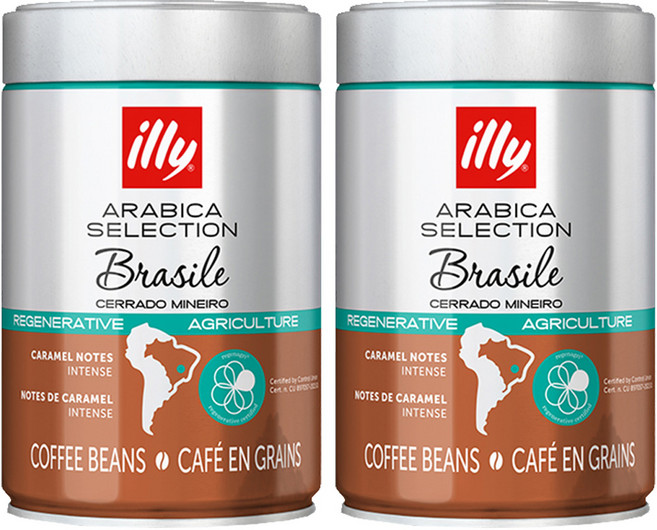 일리 아라비카셀렉션 브라질 세라도 원두, 홀빈(분쇄안함), 250g, 2개