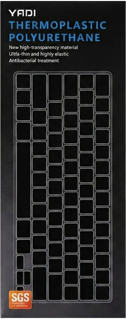 YADI 亞第 超透光抗菌鍵盤保護膜 MSI Crosshair 17 HX AI D2XWFKG-010TW專用 KCT-MSI08-183, 1個, 透明色