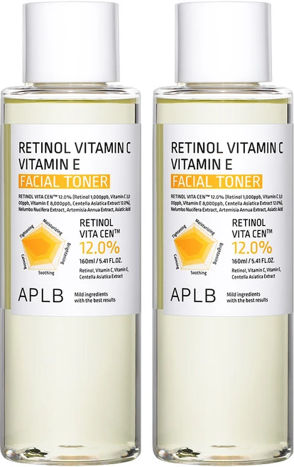 APLB 레티놀 비타민C 비타민E 페이셜 토너, 2개, 160ml - 쿠팡