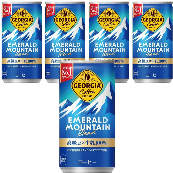 GEORGIA 喬亞 日本原裝翡翠山咖啡, 185ml, 5個