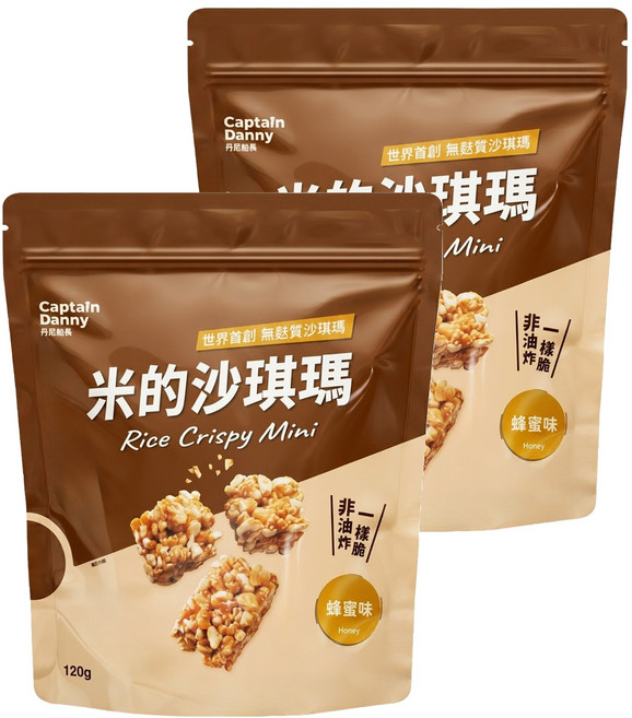 Captain Danny 丹尼船長 米的沙琪瑪 蜂蜜味, 2包, 120g