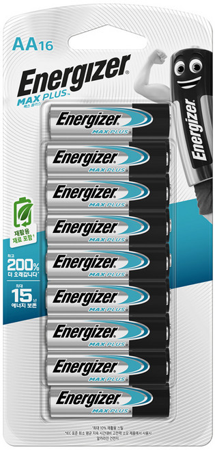 에너자이저 맥스 플러스 AA건전지, 16개입, 1개
