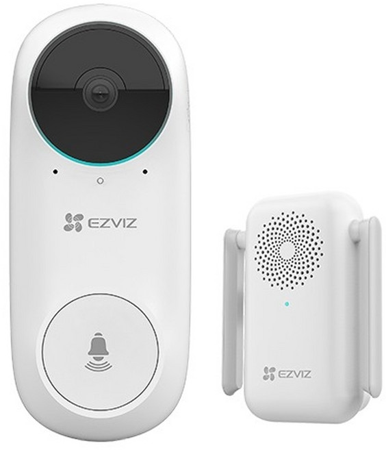 EZVIZ 螢石 無線視訊門鈴 配備防拆警報 紅外線偵測 5200mAh電池, CS-DB2C, 1個