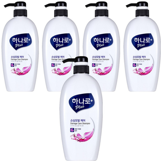 애경하나로 플러스 손상모발케어 샴푸린스겸용, 680ml, 5개