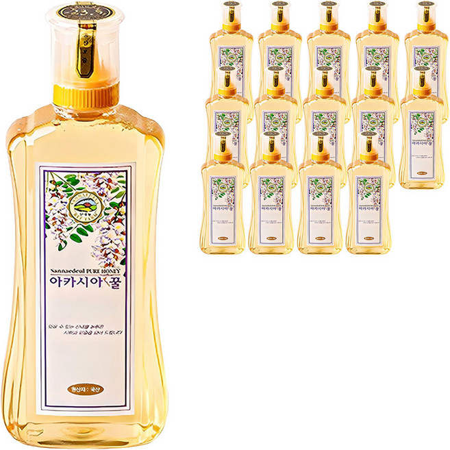 산내들농원 프리미엄 아카시아꿀, 500g, 15개
