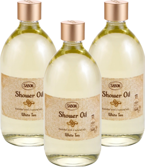 SABON 沐浴油 白茶, 500ml, 3瓶