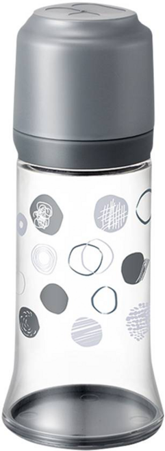 MOTHER-K 拋棄式奶瓶 時尚灰 250mL Tritan材質 搭配溫感拋棄式奶瓶袋, 1個