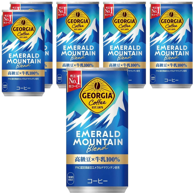 GEORGIA 喬亞 日本原裝翡翠山咖啡, 185ml, 6個
