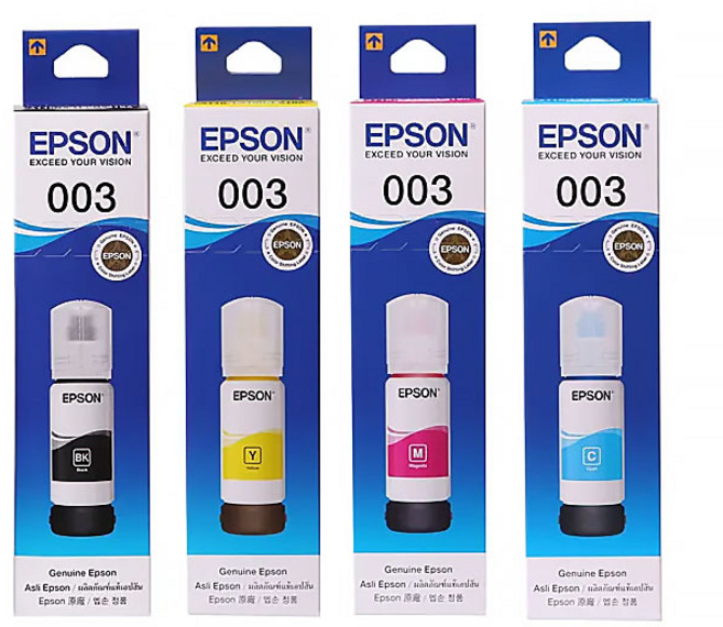 EPSON 台灣公司貨 1黑3彩墨水瓶, 黑色 + 彩色, 1組