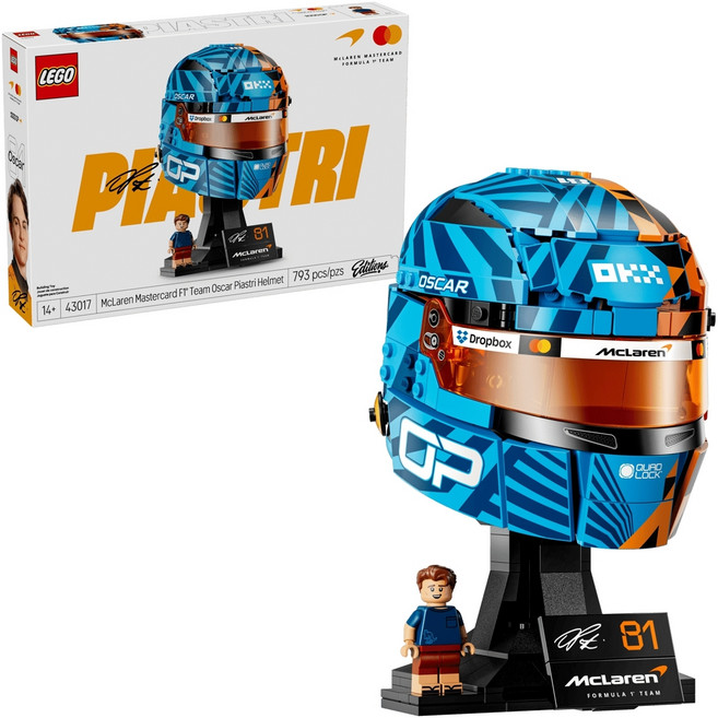 LEGO 43017 運動主題 麥拉倫 奧斯卡 皮亞斯特里 頭盔 McLaren Mastercard F1 Team Oscar Piastri Helmet, 1套