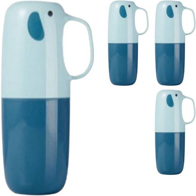 원이네 여행 휴대용 칫솔케이스, 블루, 4개