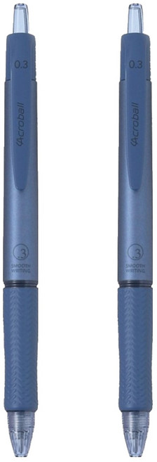 PILOT 百樂 Acroball T系列 輕油筆 時尚霧面光澤 0.3mm 經典輪胎紋筆握, 海軍藍, 2支