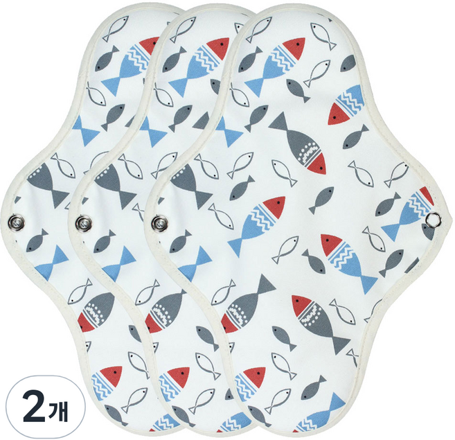 위즐리 면생리대, 대형, 3개입, 2개