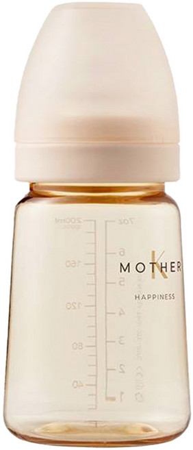 MOTHER-K 精粹極簡PPSU奶瓶 不含奶嘴, 晨曦白, 180ml, 1個