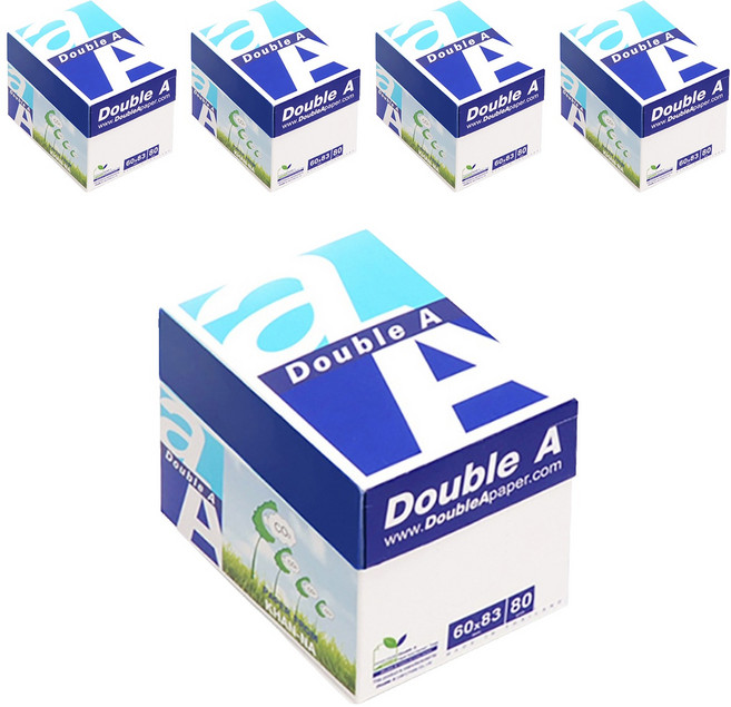 더블에이 미니박스 메모지, 화이트, 500매, 5개