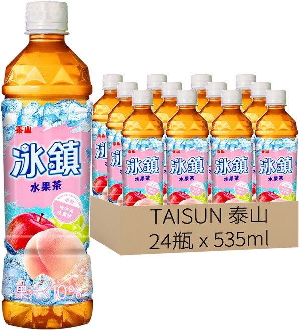 TAISUN 泰山 冰鎮 水果茶, 535ml, 24瓶