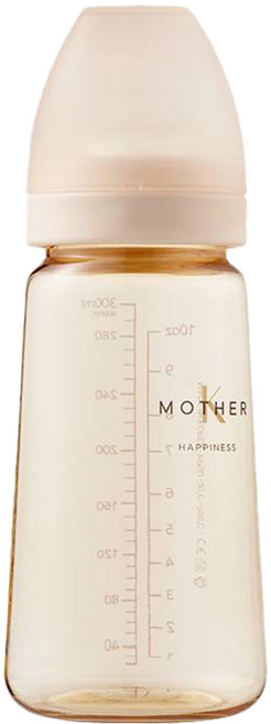MOTHER-K 精粹極簡PPSU奶瓶 不含奶嘴, 晨曦白, 280ml, 1個