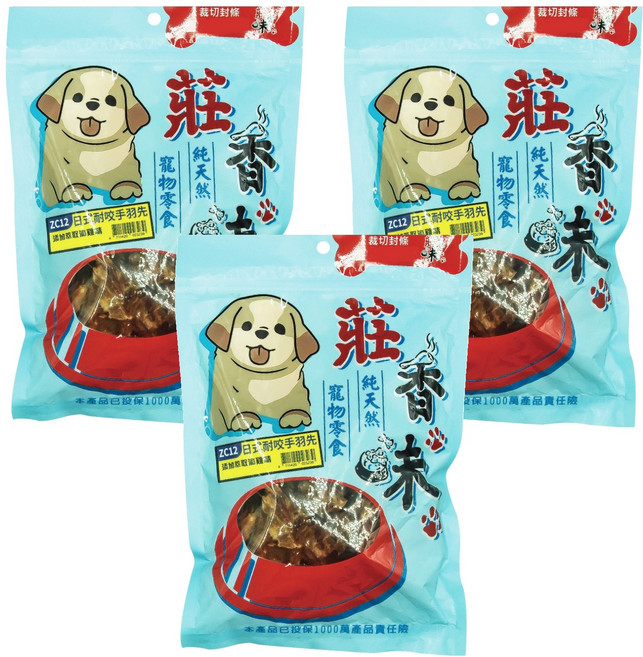 莊香味 犬用零食, 日式耐咬手羽先, 150g, 3包