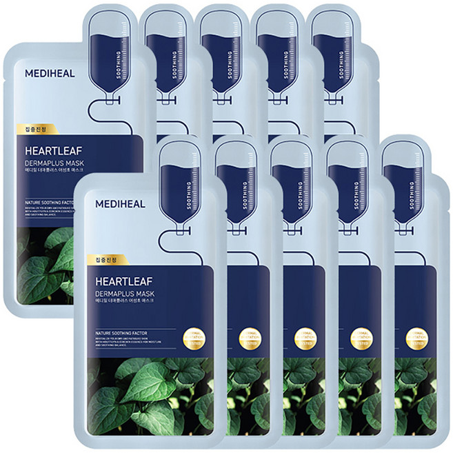 메디힐 더마플러스 어성초 마스크, 10개입, 1개