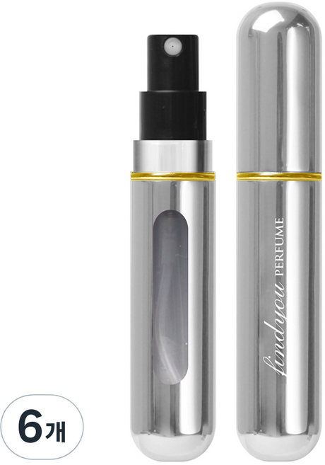 파인듀 향수 공병 8ml, 샤인실버, 6개