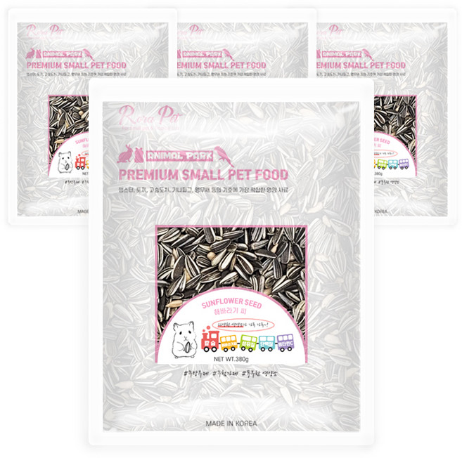 로라펫 애니멀 파크 해바라기씨, 380g, 4개