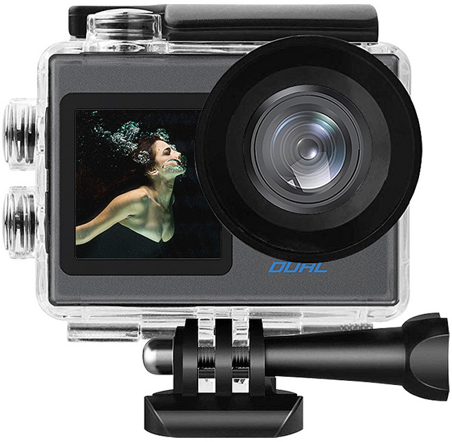 에이스원 4k 액션캠 초소형 방수 브이로그 카메라 XPRO3 DUAL, 블랙