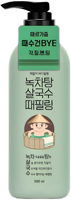 라끄베르 녹차탕 살국수 때밀이 바디필링, 500ml, 1개