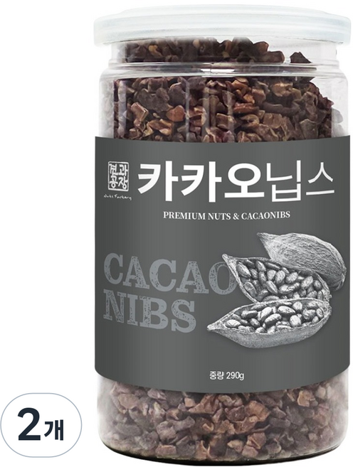 견과공장 카카오닙스 통형, 290g, 2개