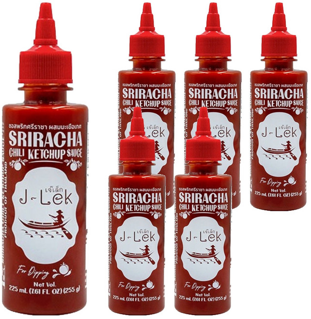 델리타이 J-Lek 스리라차 케첩 소스, 225ml, 6개