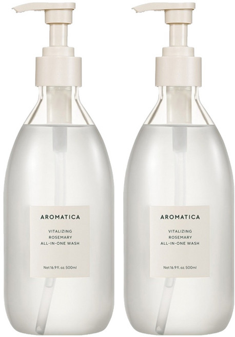 아로마티카 바이탈라이징 올인원 워시 로즈마리, 500ml, 2개