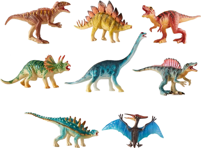 mideer 擬真玩具旗艦組 恐龍世界 8個, 1組